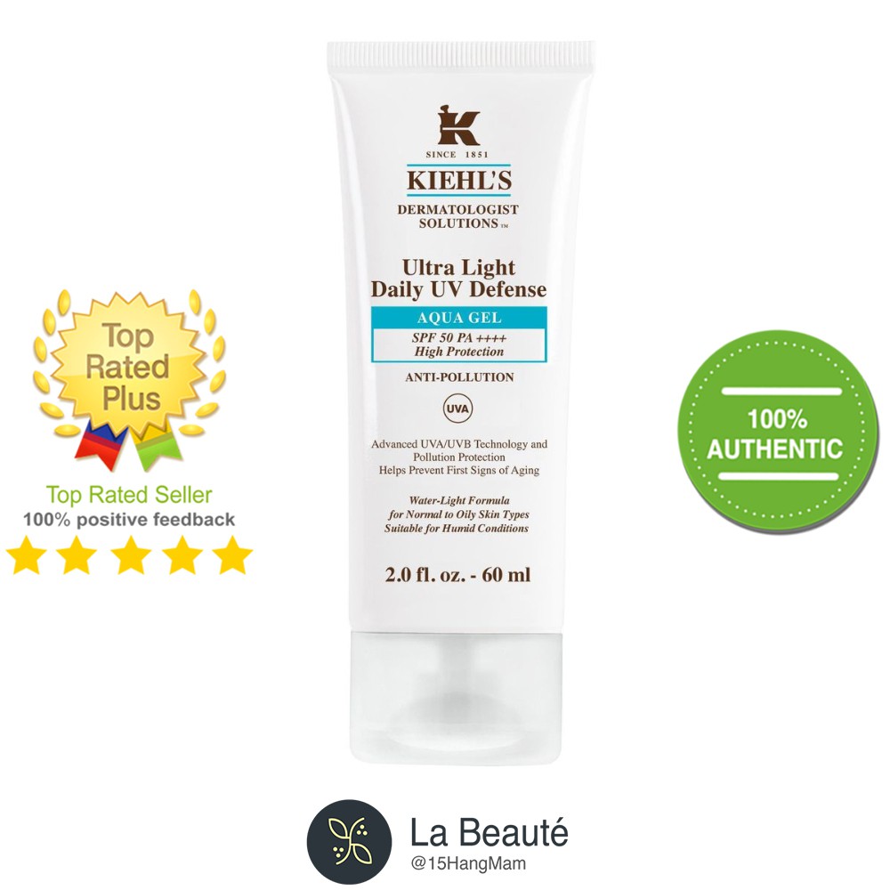 Kiehl's Ultra Light Daily UV Defense Aqua Gel - Kem Chống Nắng Dạng Gel 60ml