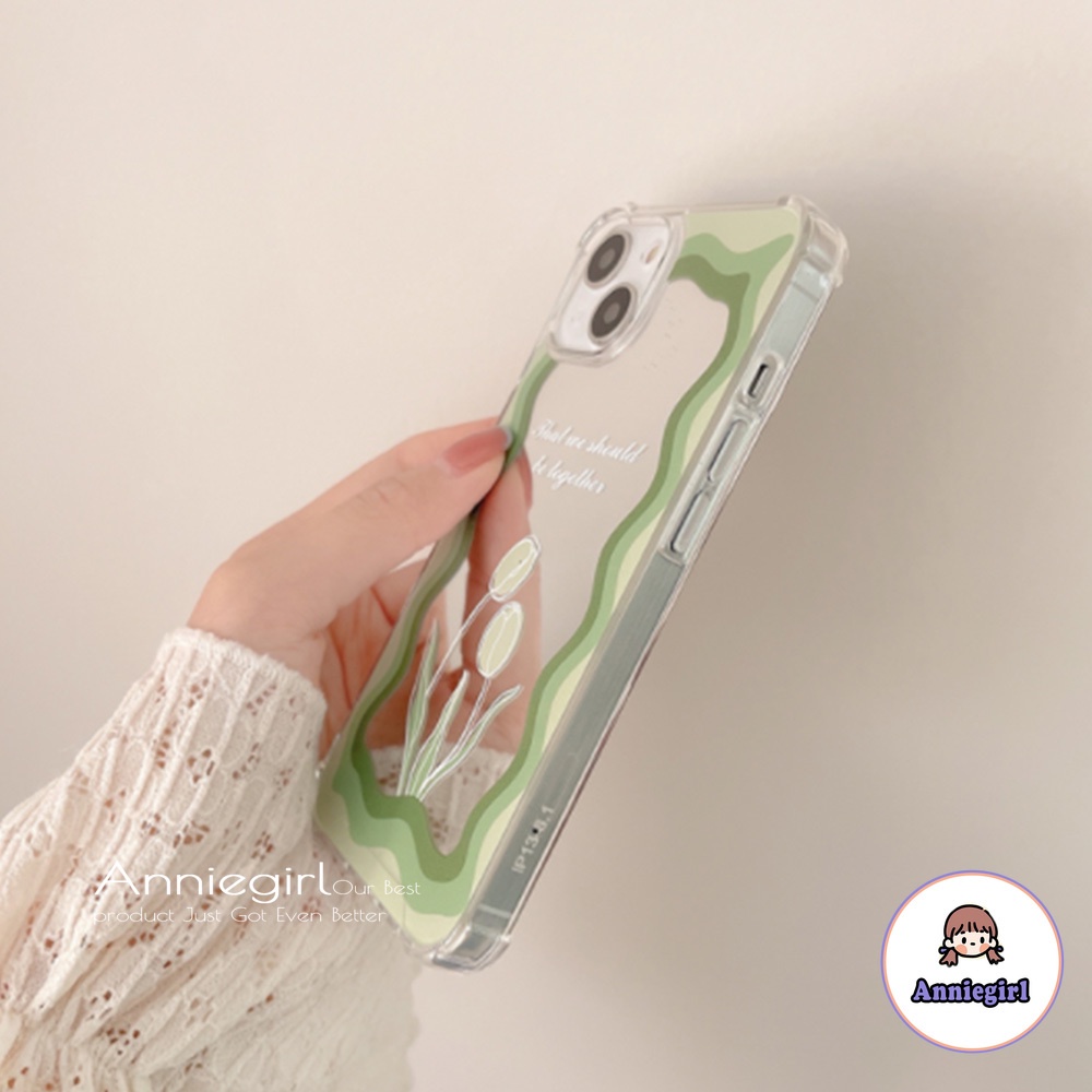 Ốp Điện Thoại TPU Mềm Chống Sốc Có Gương Trang Điểm Hình Hoa Tulip Mùa Hè Cho IPhone 14 13 12 11 Pro Max X XS XR 8 7 Plus