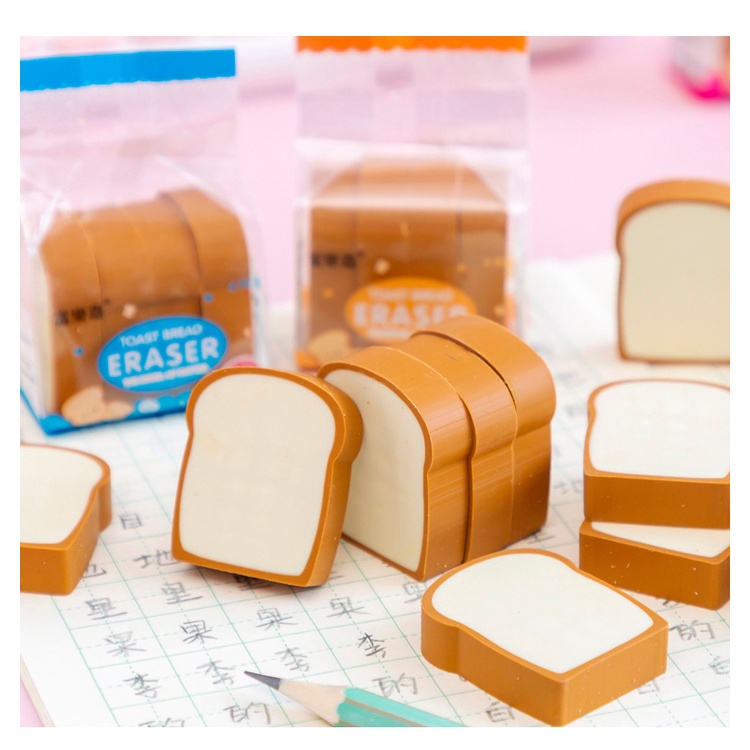 Set 4 Cục Gôm Tẩy Hình Bánh Mì Nướng Cute