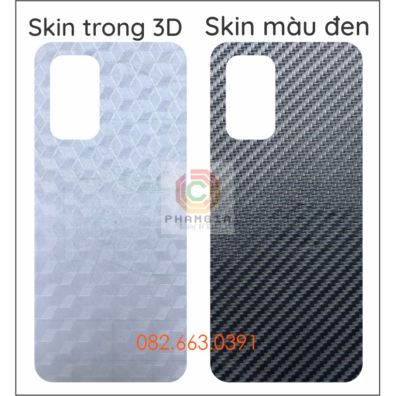 Miếng dán mặt lưng Skin carbon Oppo A74 5G / 4G
