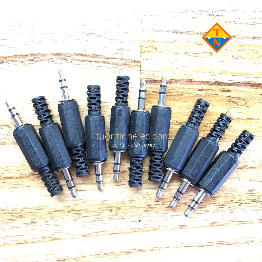Giắc audio đực 3.5mm stereo vỏ nhựa # phụ kiện âm thanh