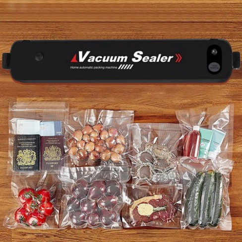 Máy hút chân không thực phẩm Vacuum Sealer dùng cho gia đình - Tặng 15 túi hút chân không rộng 20cm dài 25cm