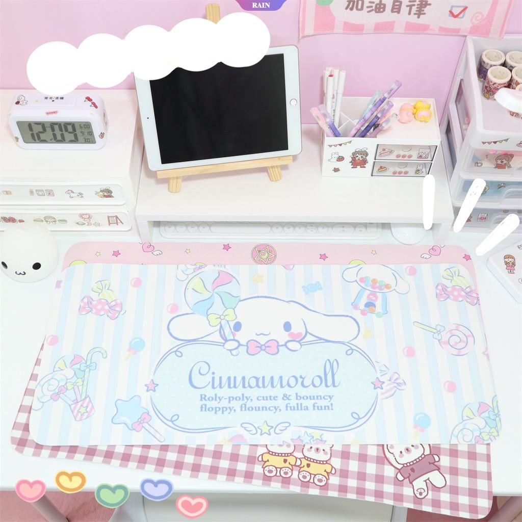 Thảm Lót Cốc Trà Hình Hoạt Hình Anime Sanrio Cinnamoroll Pom Pom Keroppi Chống Nước Chống Mùi Dùng Trong Văn Phòng