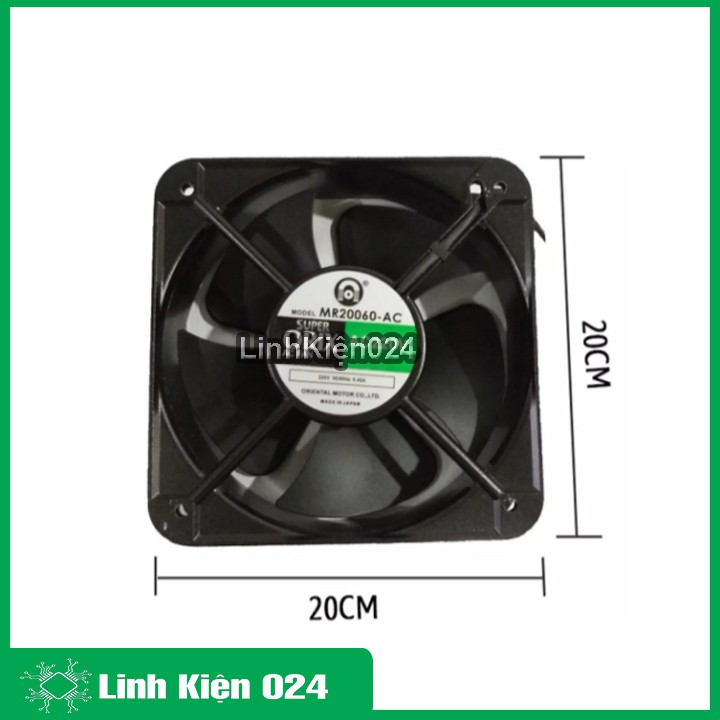 Quạt Tản Nhiệt 220VAC-100W ORIX 20x20x6Cm(Loại To - Made In Japan)