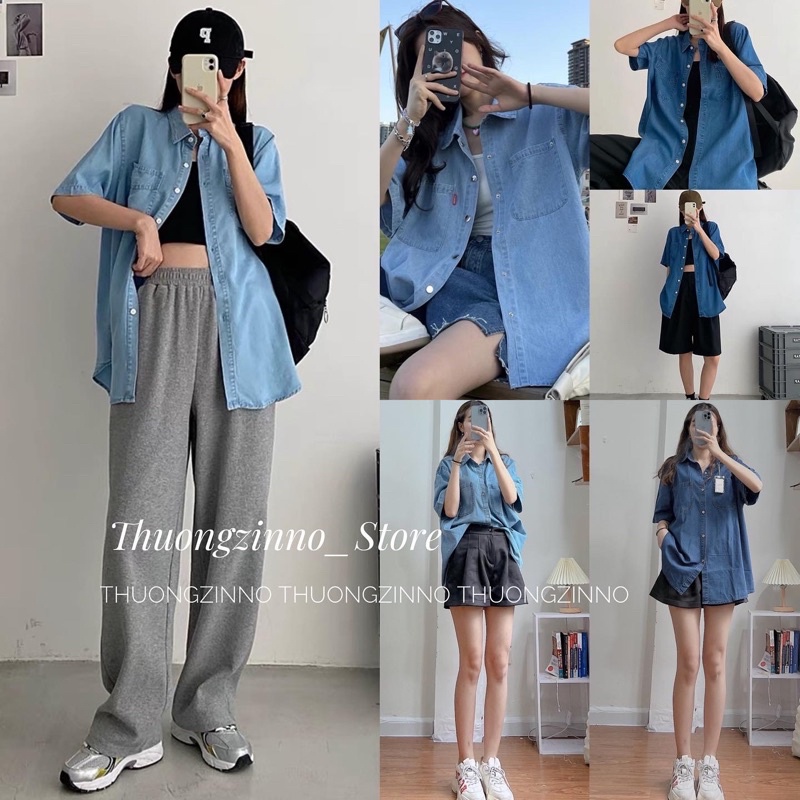 Áo khoác bò  jean hàng chất lượng cao dày dặn Áo khoác bò form to rộng