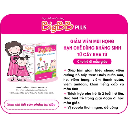 Cốm BigBB hồng - giảm ho, đờm, sổ mũi cho bé yêu