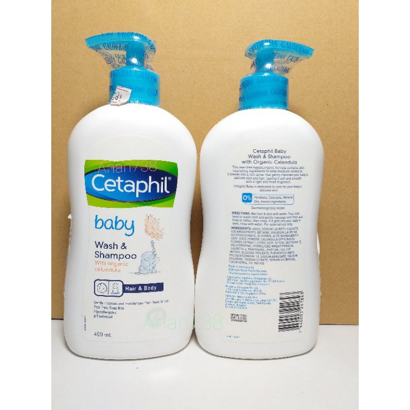 400ml Cetaphil tắm gội - Sữa tắm gội 2 in 1 Cetaphil Baby Gentle Wash & Shampoo