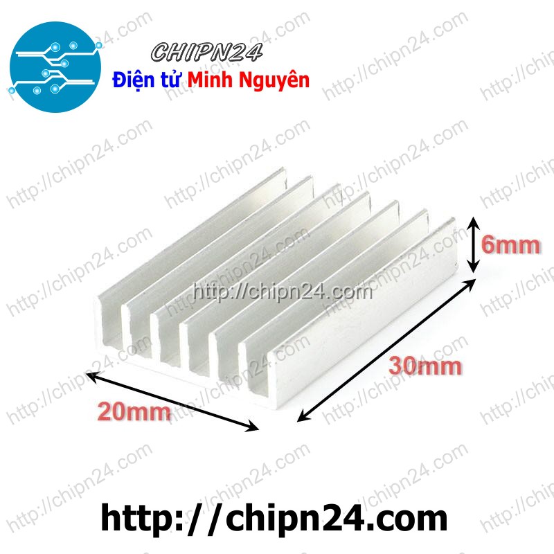 [2 CÁI] Tản nhiệt TN20 30x20x6MM TRẮNG