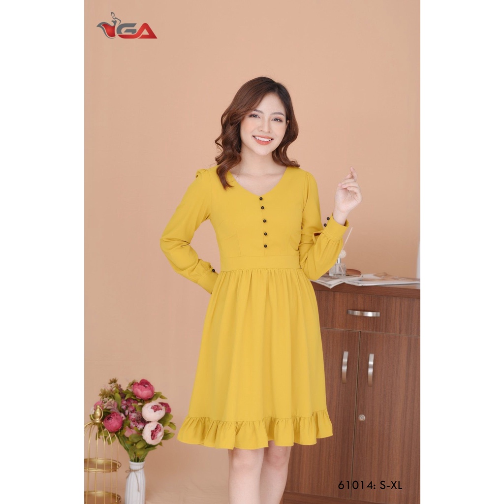 Váy dài tay cúc ngọc