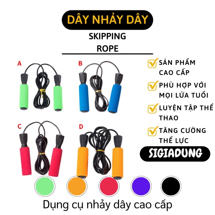 [SGD] Dây Nhảy Giảm Cân - Dây Nhảy Thể Lực 2.9m Hỗ Trợ Tập Luyện, Tay Cầm Chống Trơn 3290