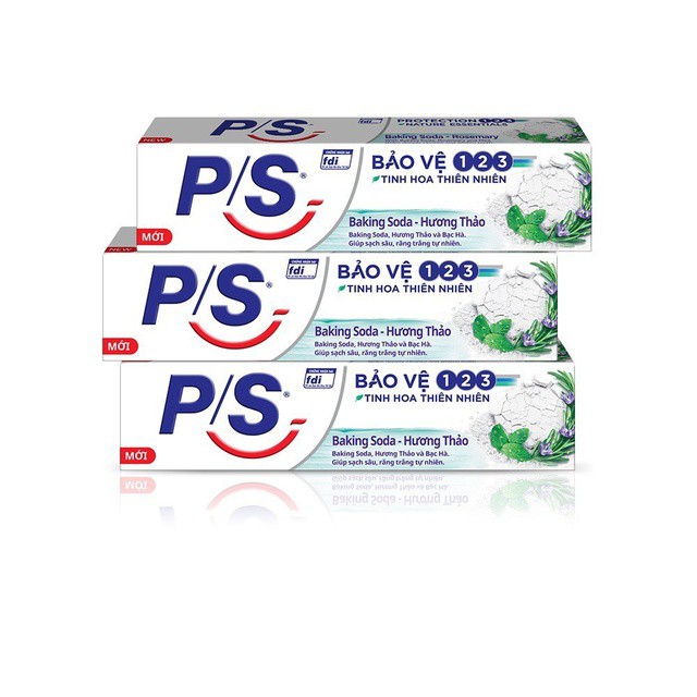 Kem Đánh Răng P/S Baking Soda 30gr Hương Thảo, Trắng Răng, Thơm Miệng