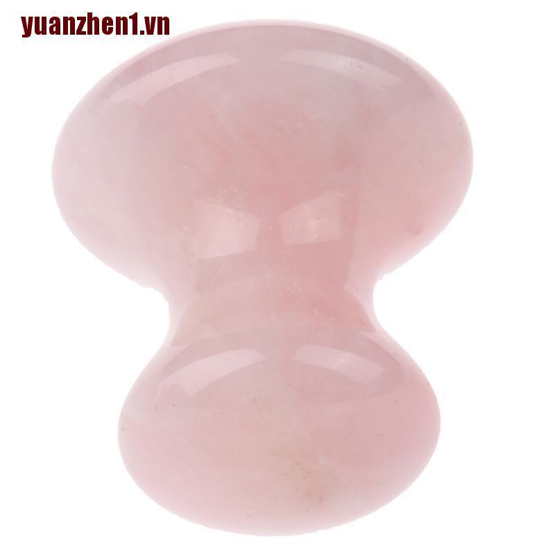 [Yuanzhen1] Máy Mát Xa Mặt Guasha Thạch Anh Hồng Tự Nhiên Hình Nấm
