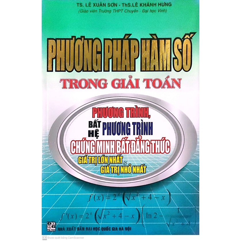 Sách -Phương Pháp Hàm Số Trong Giải Toán (Tái bản 2020)