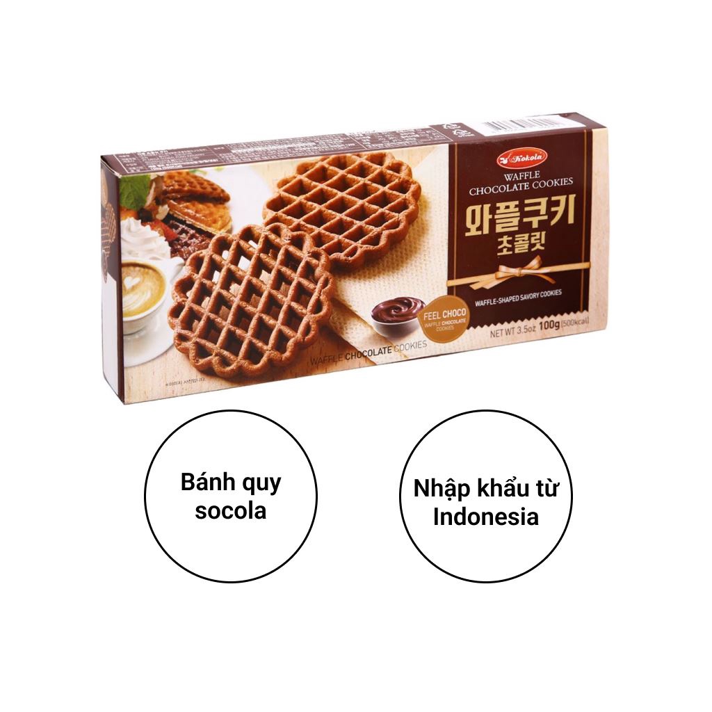 Bánh quy socola / bơ Kokola Waffle Cookies
