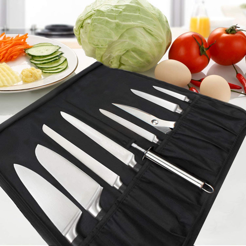 Túi Nylon Đựng Dao 8 Ngăn Tiện Dụng Cho Nhà Bếp Giá Đỡ