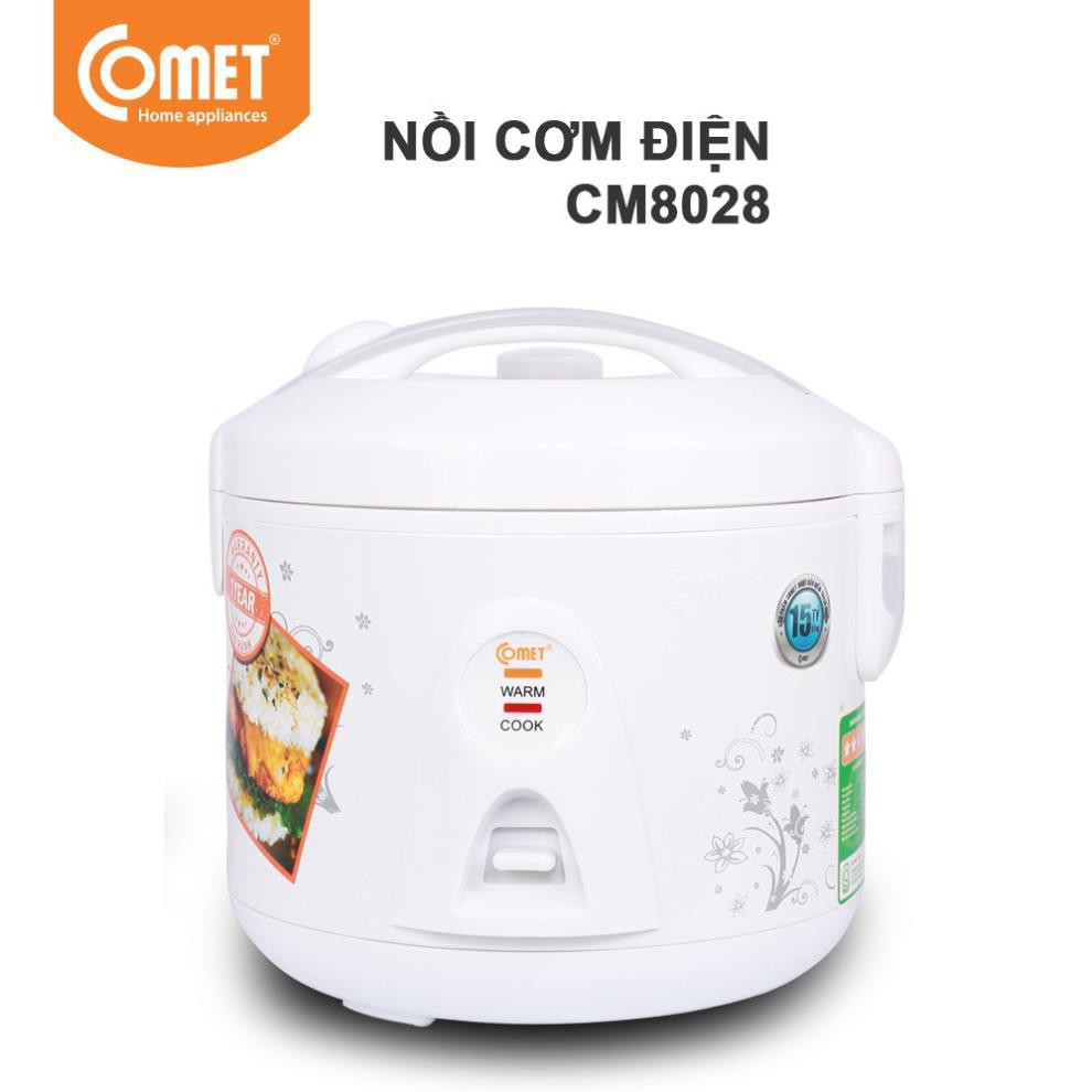Nồi Cơm Điện Comet 1.2 Lít CM8028 - Nắp Gài - Hàng Chính Hãng