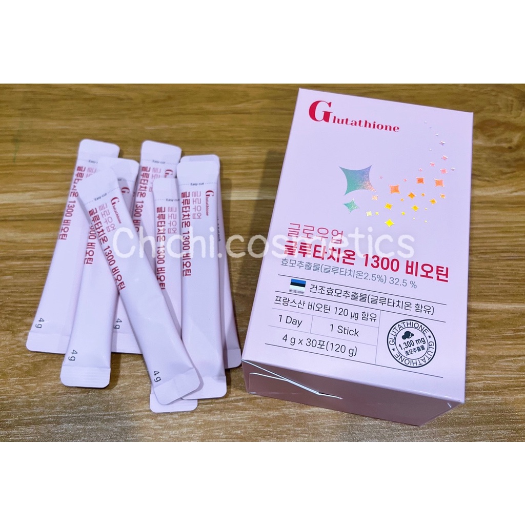 Bột uống truyền trắng chống nắng nội sinh Glutathione 1300mg