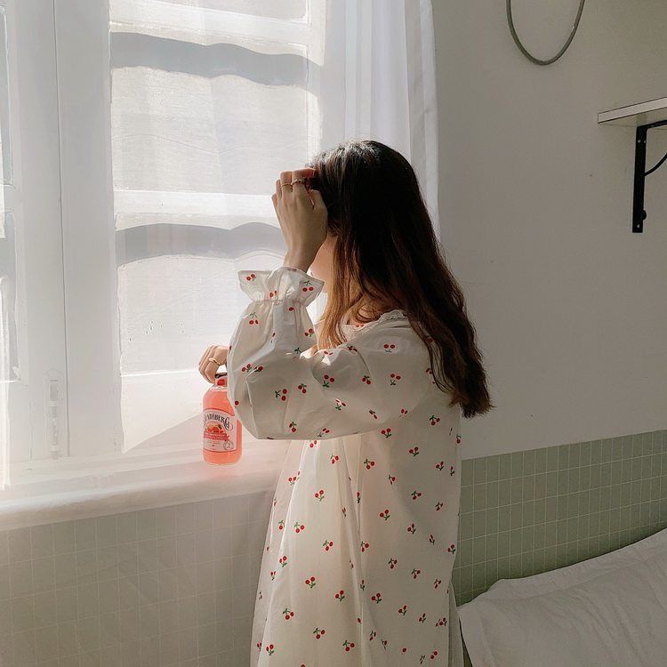 Đầm Ngủ Tay Dài Kiểu Công Chúa Thiết Kế Ngọt Ngào Cho Nữ