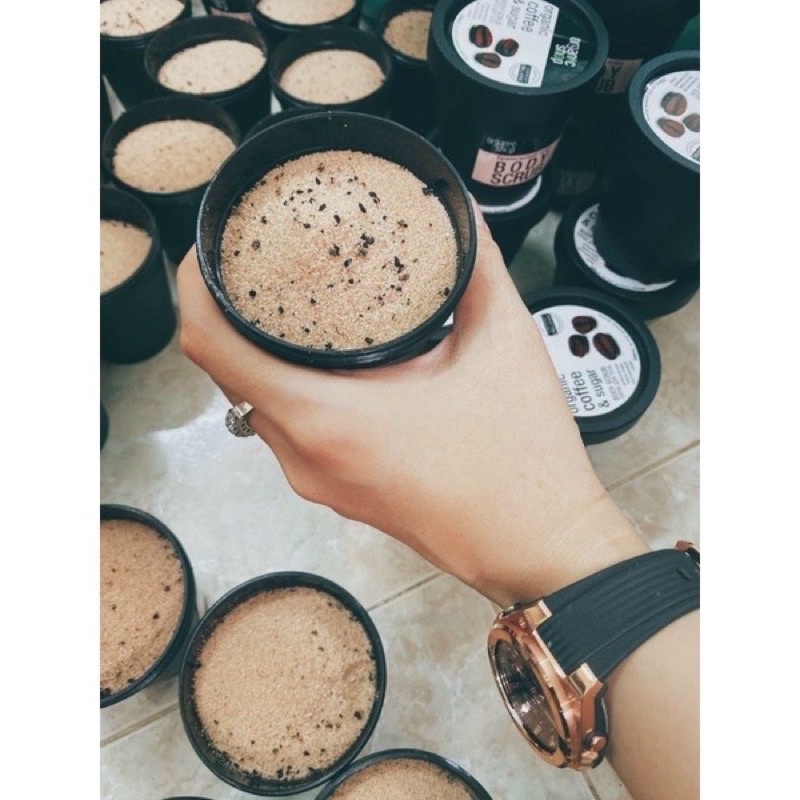 Muối Tẩy Da Chết Toàn Thân Organic Cafe dạng muối hạt 250ml