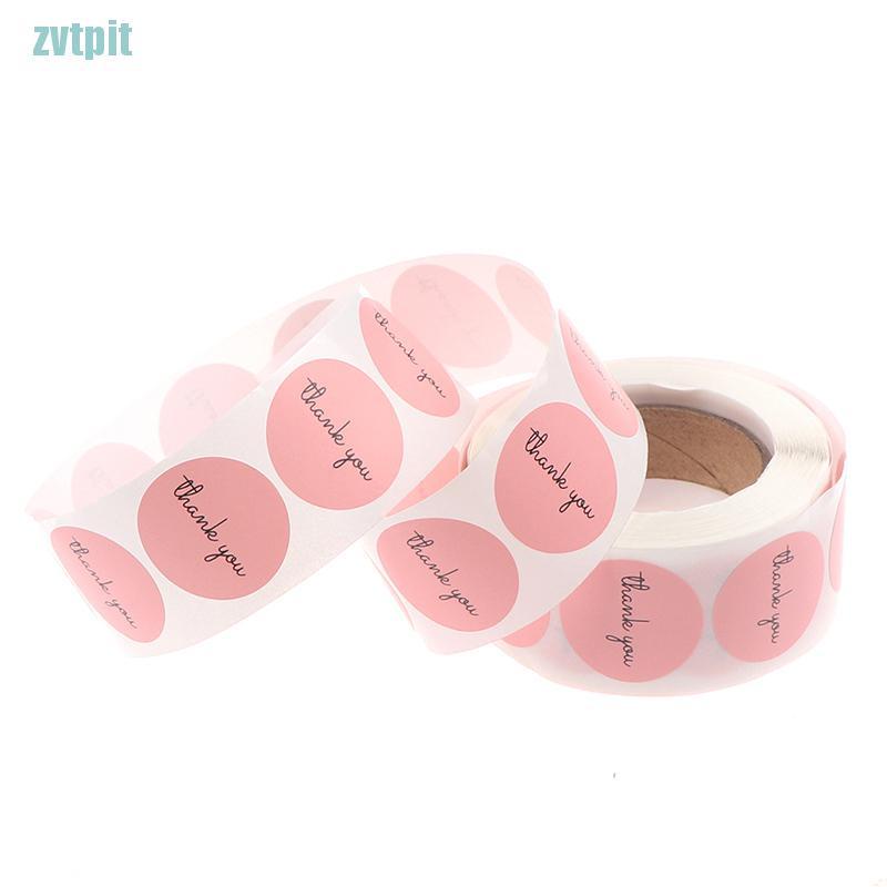 Bộ 500 cái nhãn dán in chữ Thank You dùng cho trang trí bao bì độc đáo