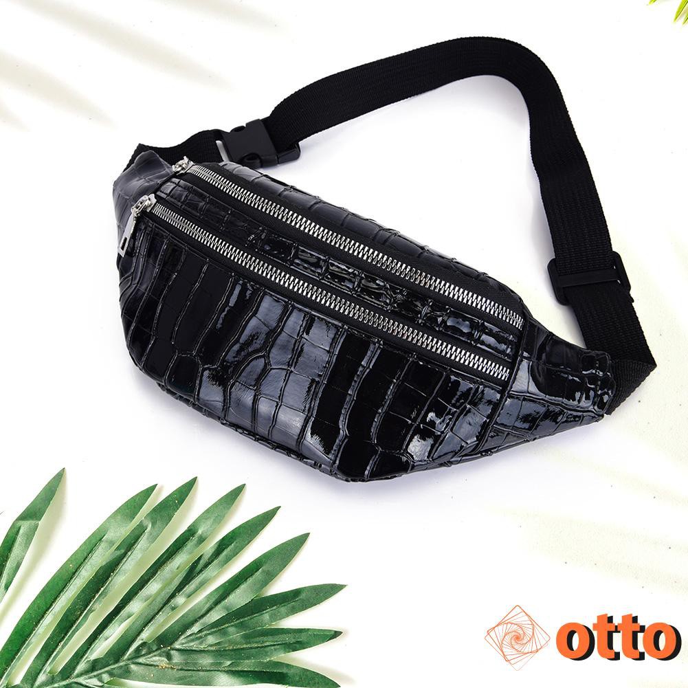 Women Animal Pattern Waist Messenger Bag Outdoor Flap Money Purses Casual PU Leather Belt Fanny Pack