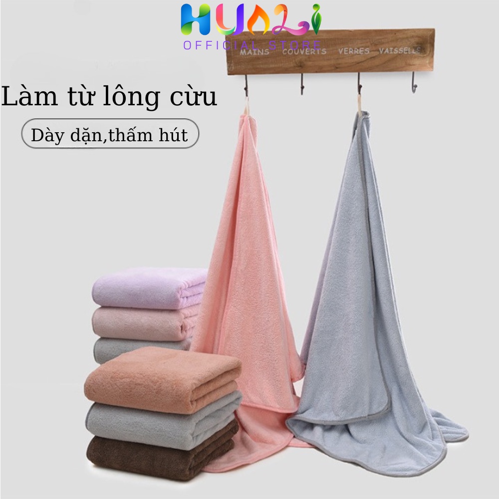 Khăn Tắm Lông Cừu Hàn Quốc Cao Cấp, Mềm Mịn Thấm Nước Cực Nhanh