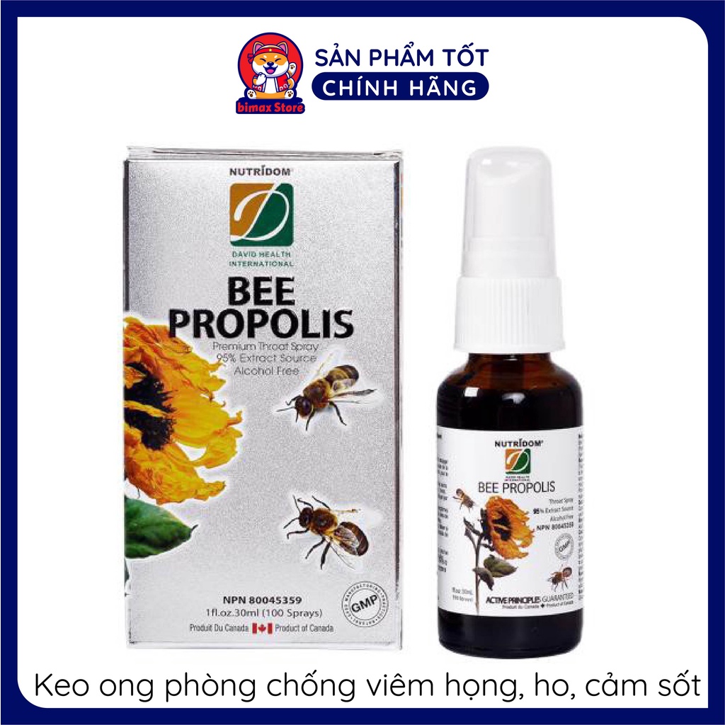 Xịt Keo Ong Bee Propolis Giảm Ho Đau Họng David Health