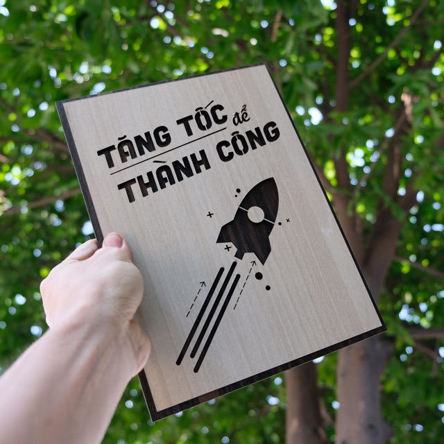 [Tăng tốc để thành công] Tranh văn phòng tạo động lực làm việc LEVU026