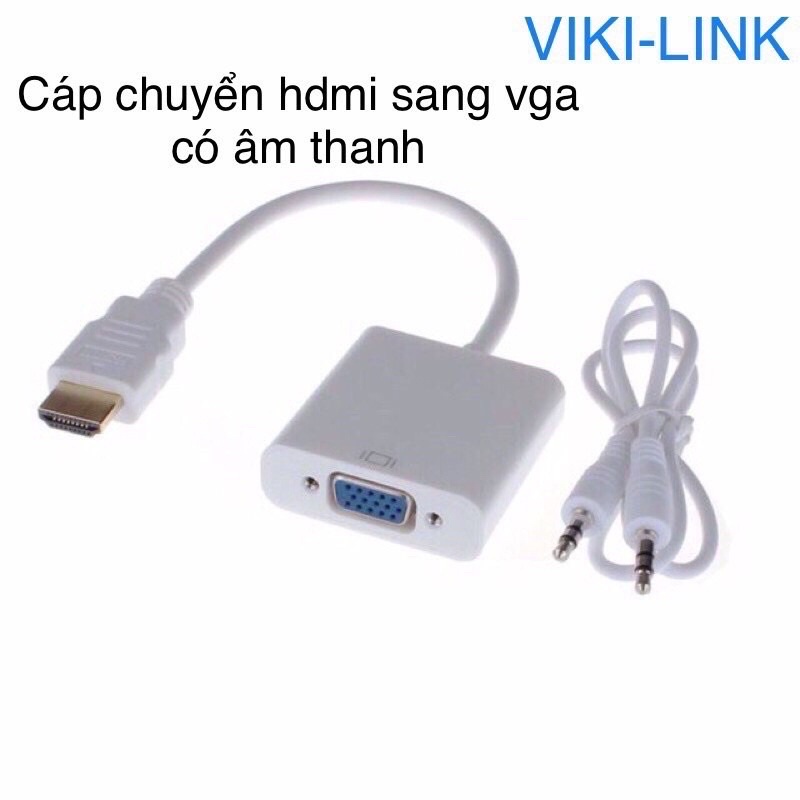 [CHÍNH HÃNG] Cáp HDMI sang VGA, Chuyển đổi HDMI to VGA Cable Full HD, cổng HDMI sang VGA 1080P cho máy chiếu laptop PC.