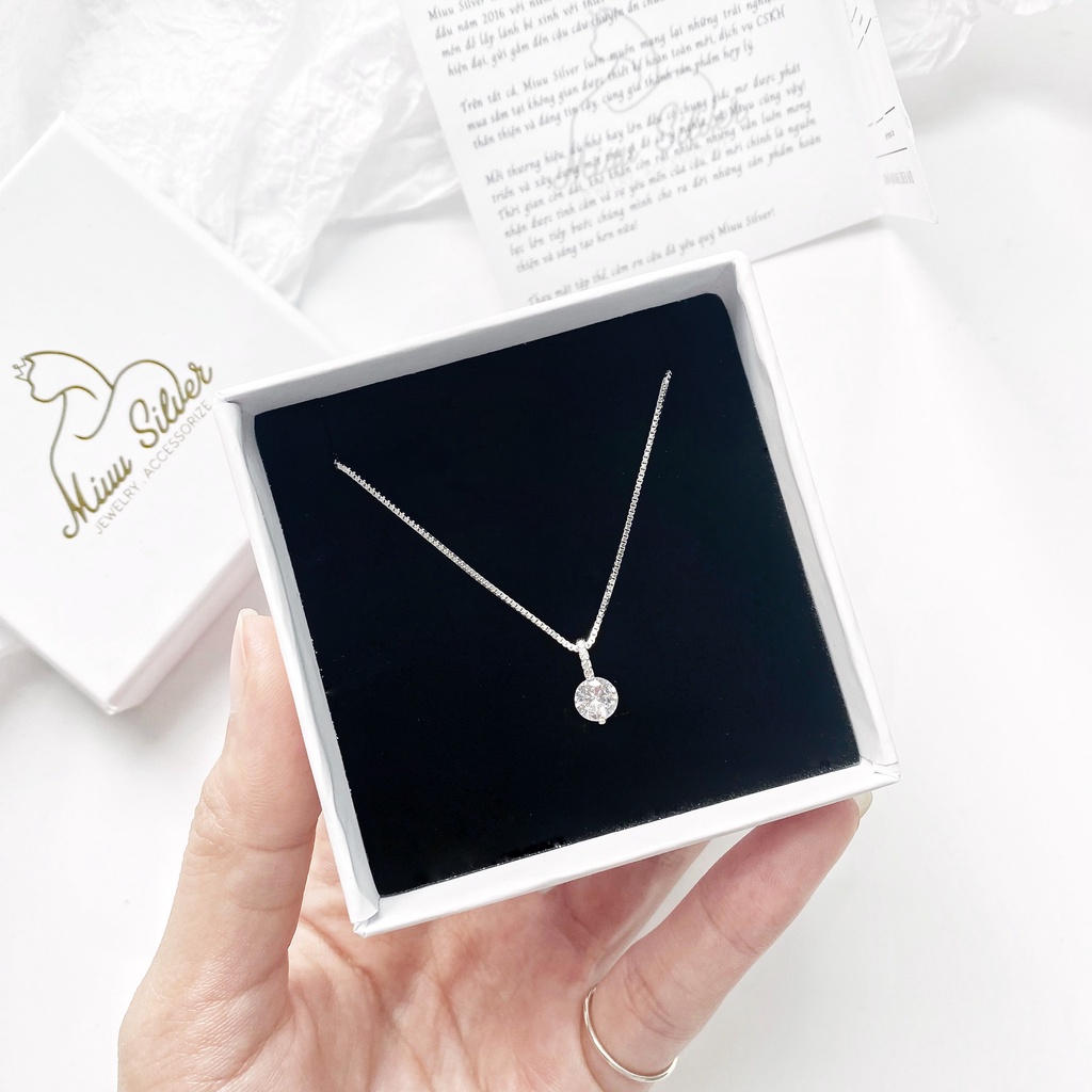 Dây chuyền bạc nữ Miuu Silver đính đá Oris Necklace