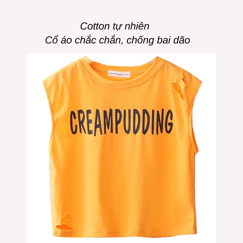 Áo ba lỗ sát nách cho bé trai cotton Áo tanktop bé trai cá tính  - OA067