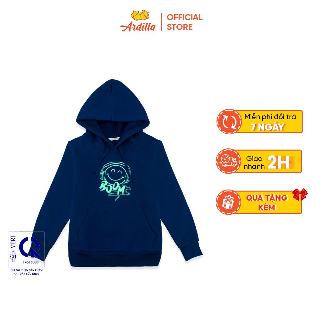 Áo Hoodie Cho Bé Gái ARDILLA Chất Vải Nỉ Dày Dặn Ấm Áp Họa Tiết In Cá Tính TA8603HD