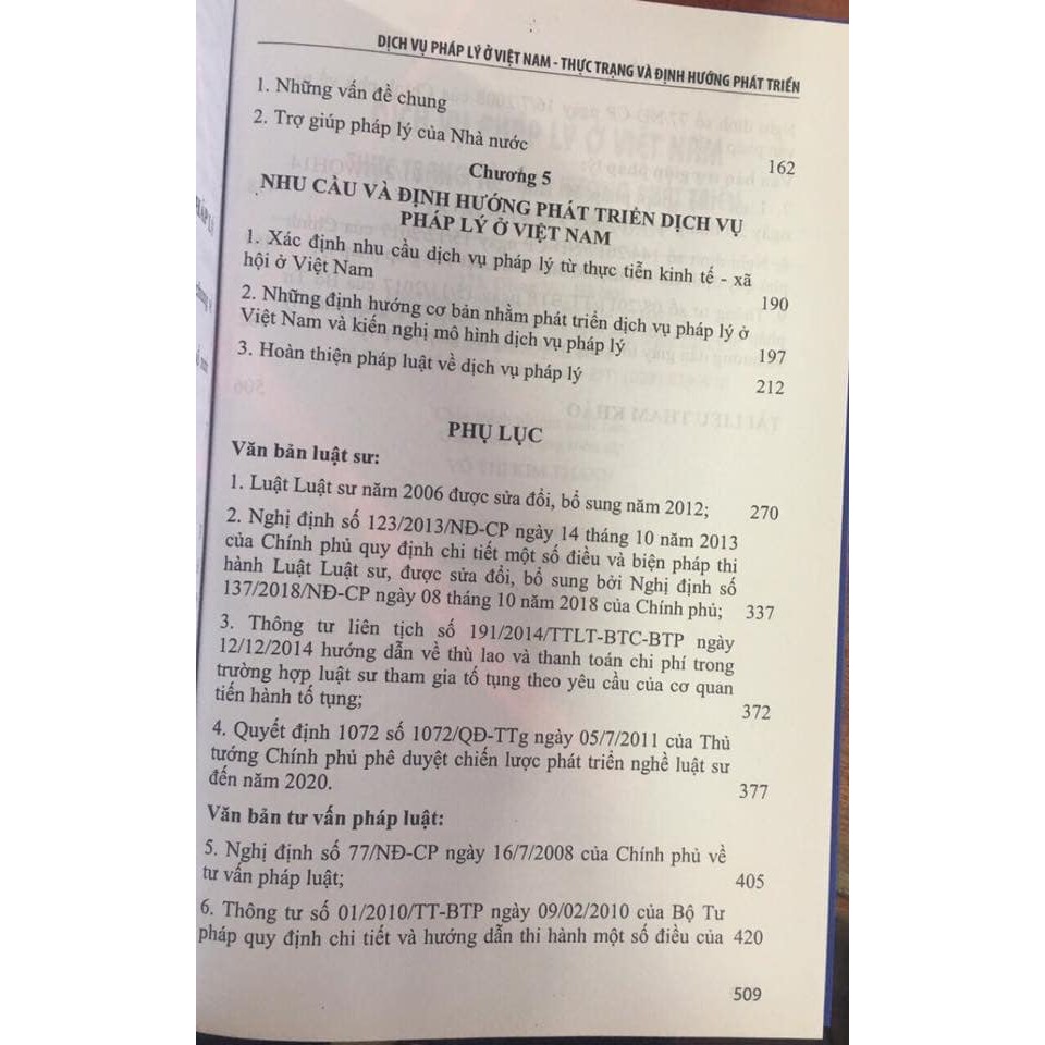 Sách - Dịch vụ pháp lý ở Việt Nam-thực trạng và định hướng phát triển