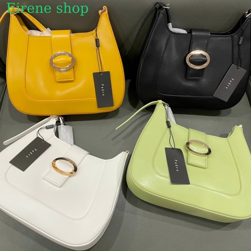 Túi Xách Nữ Kẹp Nách Dáng Oval Kèm Dây Đeo Chéo Tháo Dời Top Handle Bag With Oval Buckle