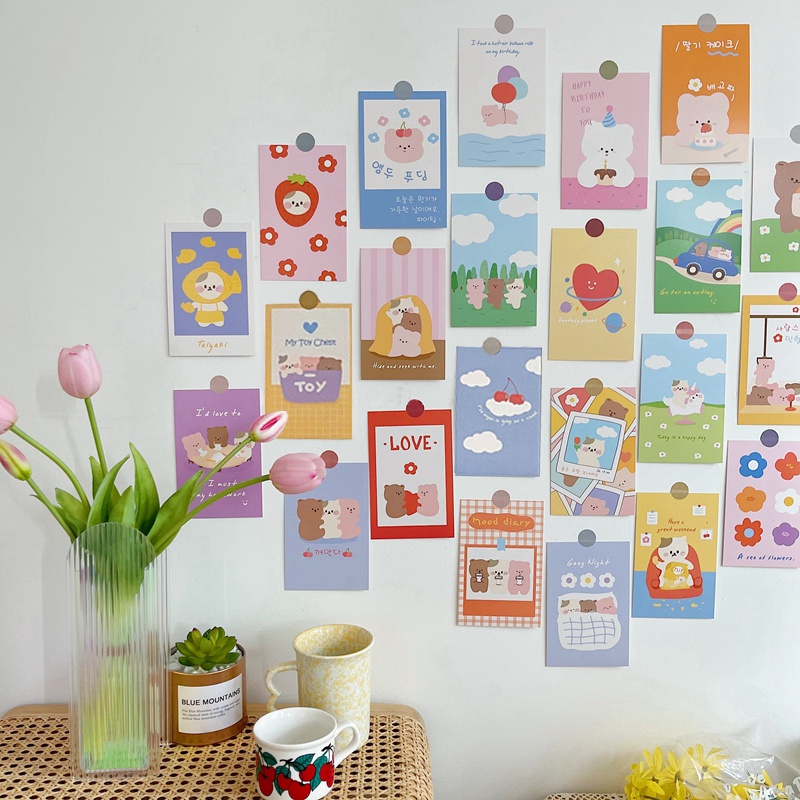 Set 30 Thẻ Giấy Treo Tường Trang Trí Phòng Ký Túc Xá