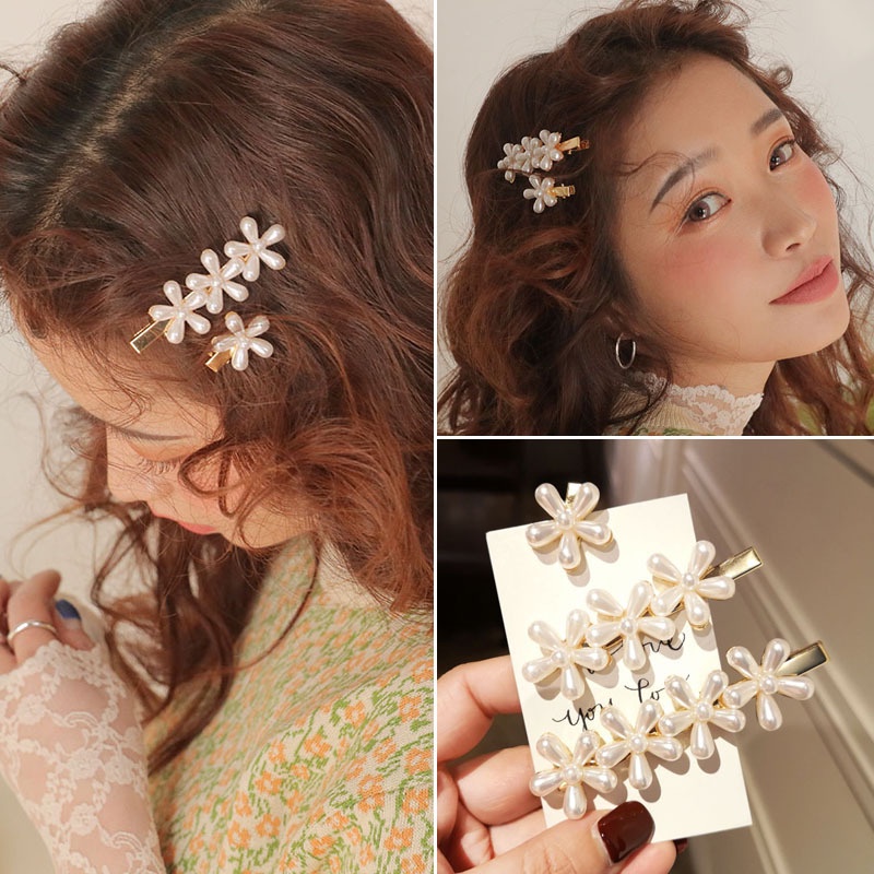 Kẹp tóc hình bông hoa phong cách Nhật Hàn thời trang thanh lịch cho nữ