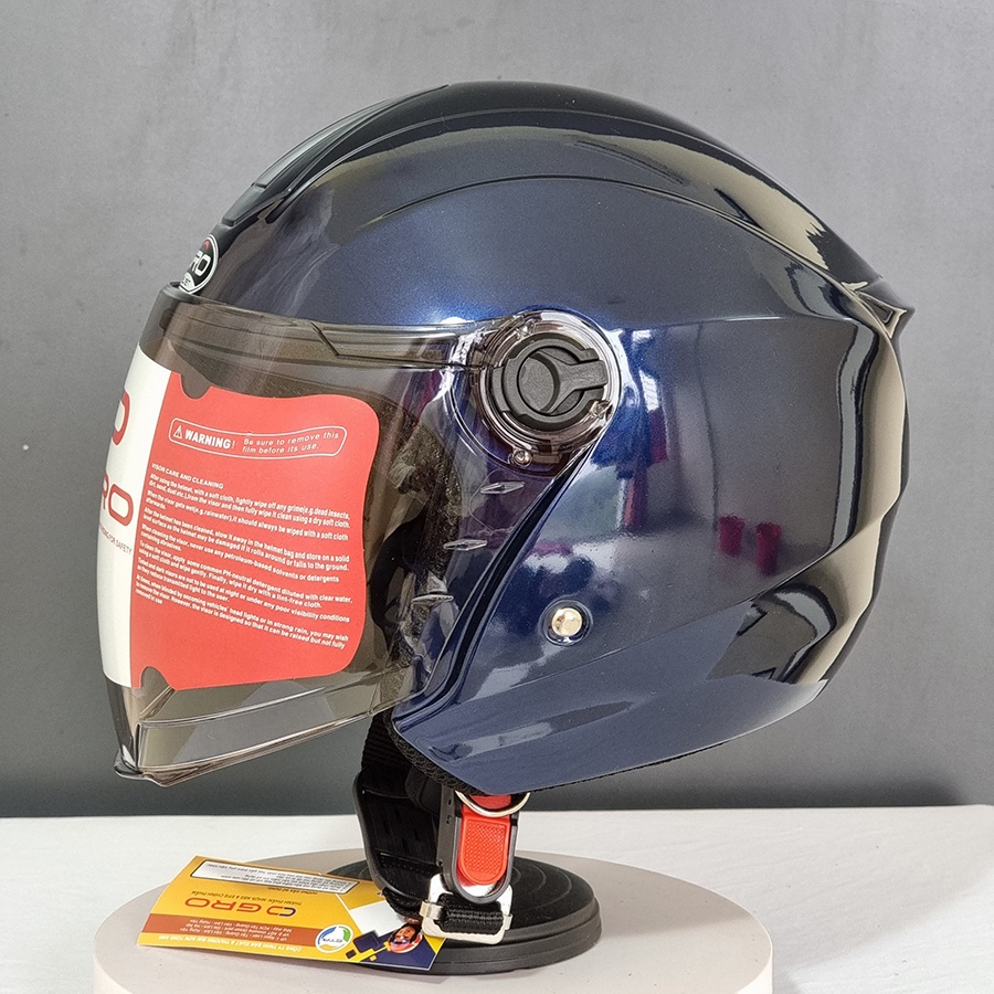 Mũ bảo hiểm chụp tai 3/4 đầu GRO HELMET ST27 chính hãng cao cấp, có kính