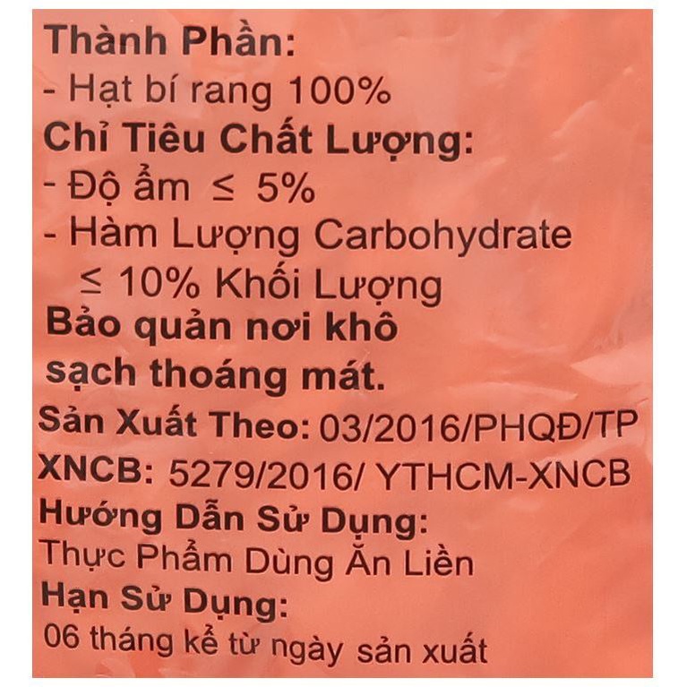 Hạt bí rang Toàn Phát 500g giòn ngon, thơm béo, kích thích vị giác.