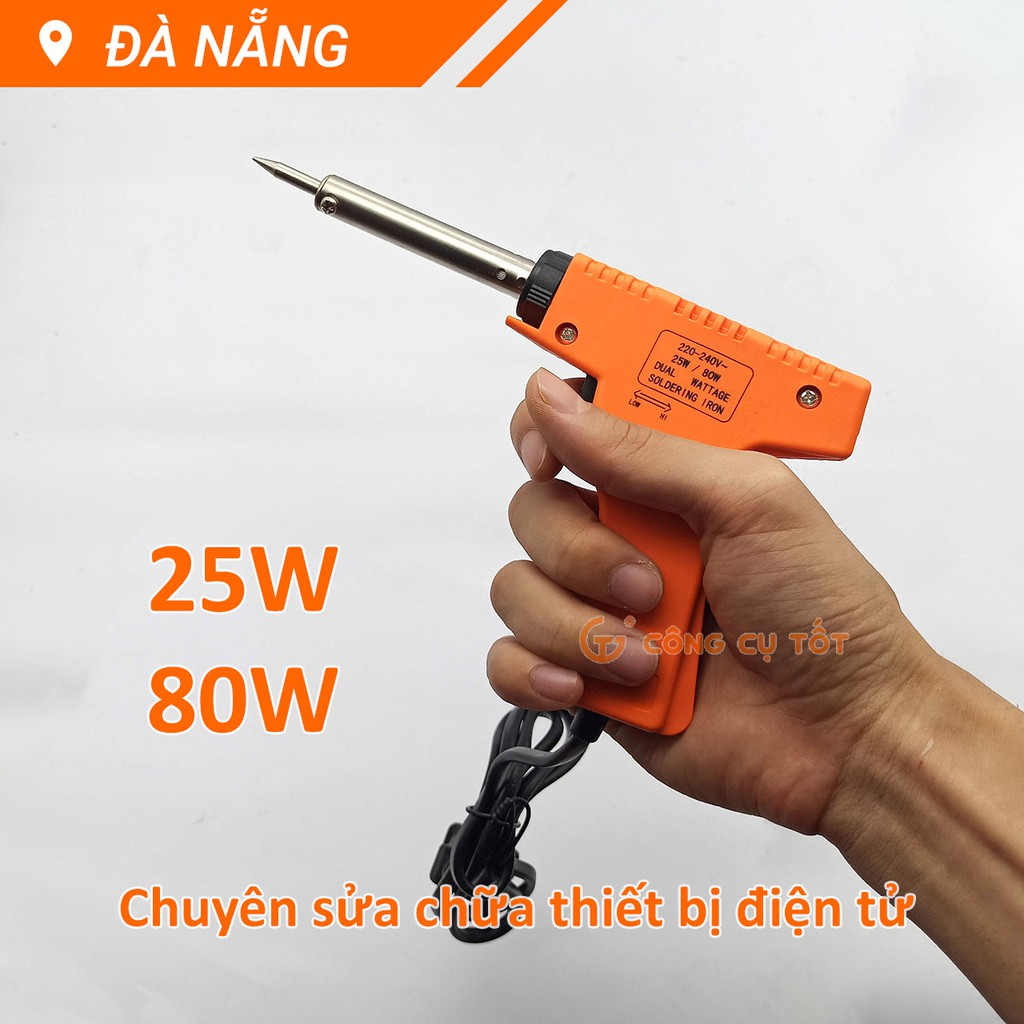 Mỏ hàn nhiệt cán súng hai chế độ 25W và 80W