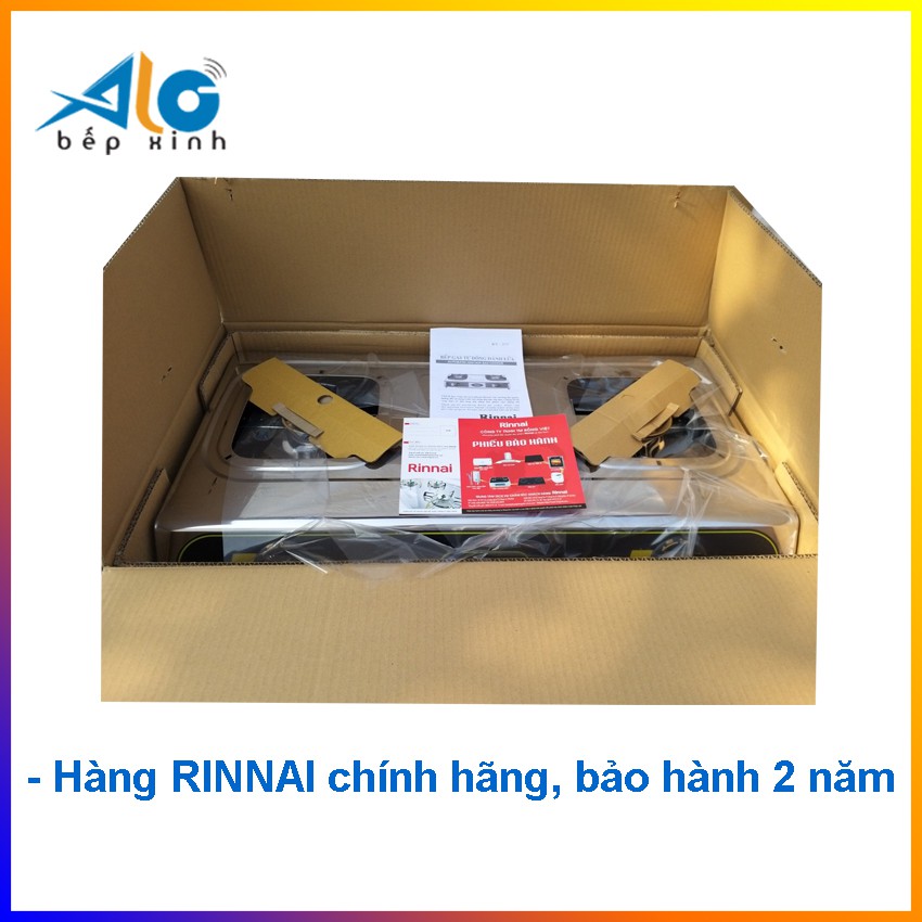 Bếp gas Rinnai RV-577BK - Mặt bếp inox -  Dài 70cm - có đầu hâm lửa nhỏ - BH 2 năm - Alo Bếp Xinh
