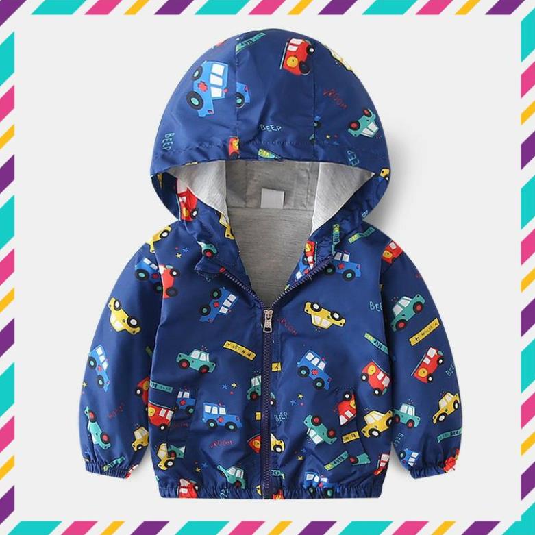 Áo khoác gió lót cotton ấm, thoáng khí cho bé trai từ 2-5 tuổi, hàng Quảng Châu chất đẹp