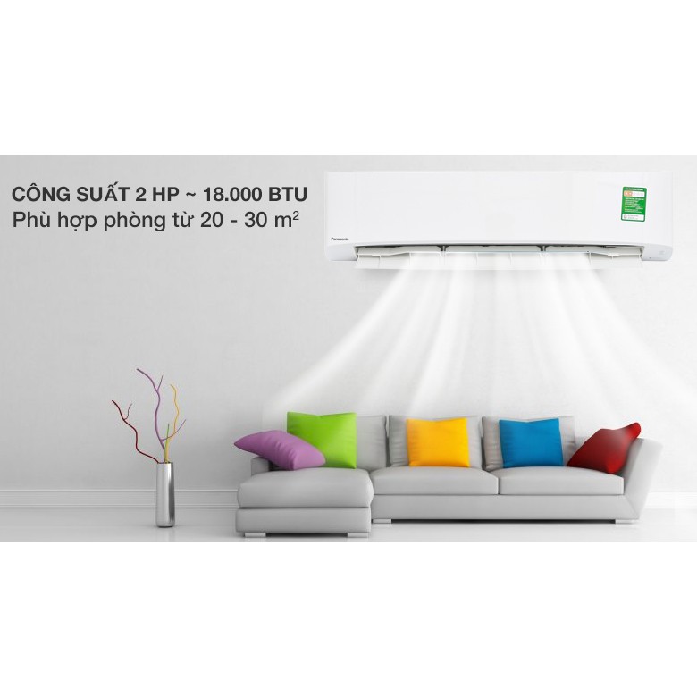 MIỄN PHÍ CÔNG LẮP ĐẶT & VẬT TƯ - Điều hòa không khí 1 chiều Panasonic 18000BTU – N18WKH-8 Mới