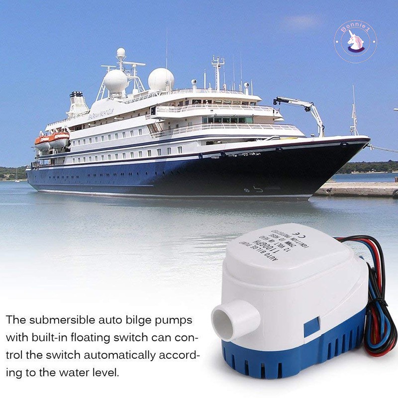 Máy bơm nước tự động 12v 1100gbh bilge kèm công tắc