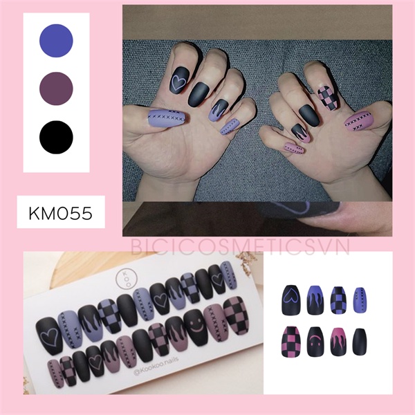 Set 24 Móng Tay Giả NAILS Nghệ Thuật  Nội Địa Trung