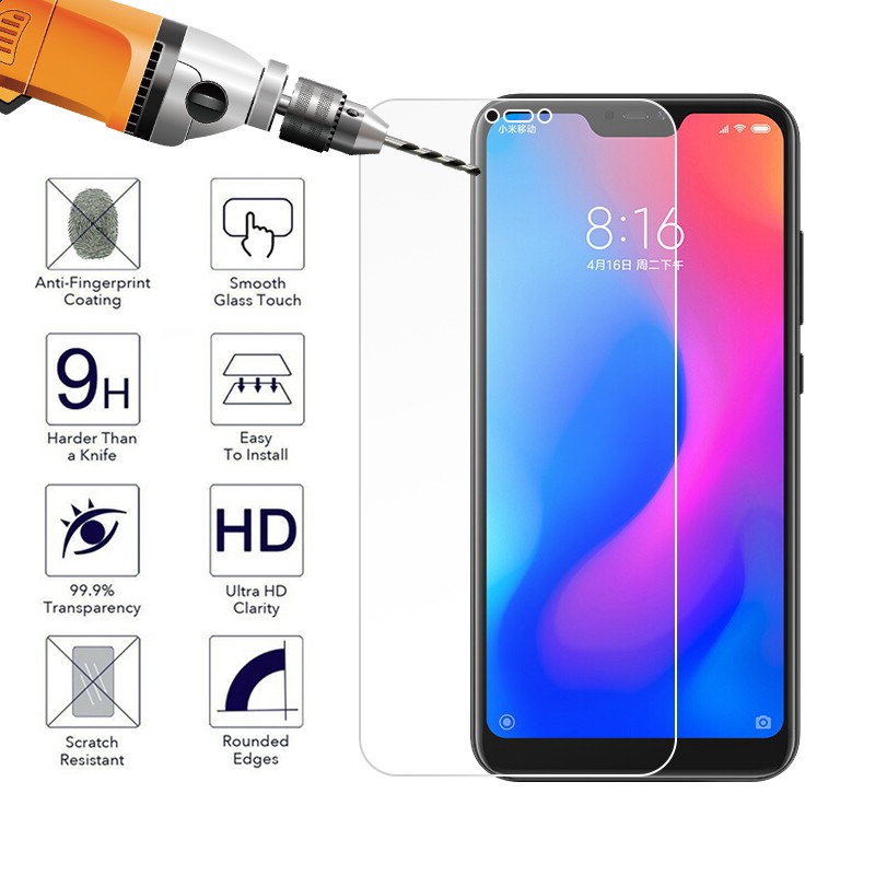 Kính cường lực bảo vệ màn hình cho Xiaomi Redmi 6pro 4 4X 5 5plus Y1 Lite Note5 Pro Note 4X
