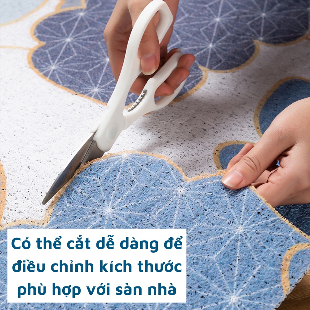 Thảm lau chân 3D Lucky-cat chống trơn trượt cao cấp hoạ tiết dễ thương