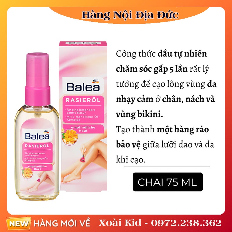 Dầu cạo lông Balea cho da nhạy cảm Balea -Date mới nhất
