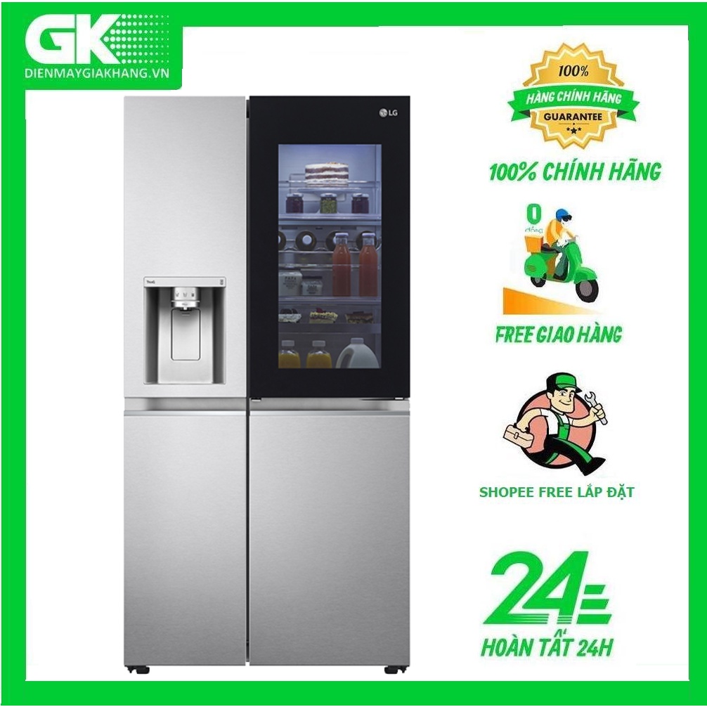GR-X257JS --- MIỄN PHÍ CÔNG LẮP ĐẶT --Tủ lạnh LG Inverter 635 Lít GR-X257JS Mới 2022