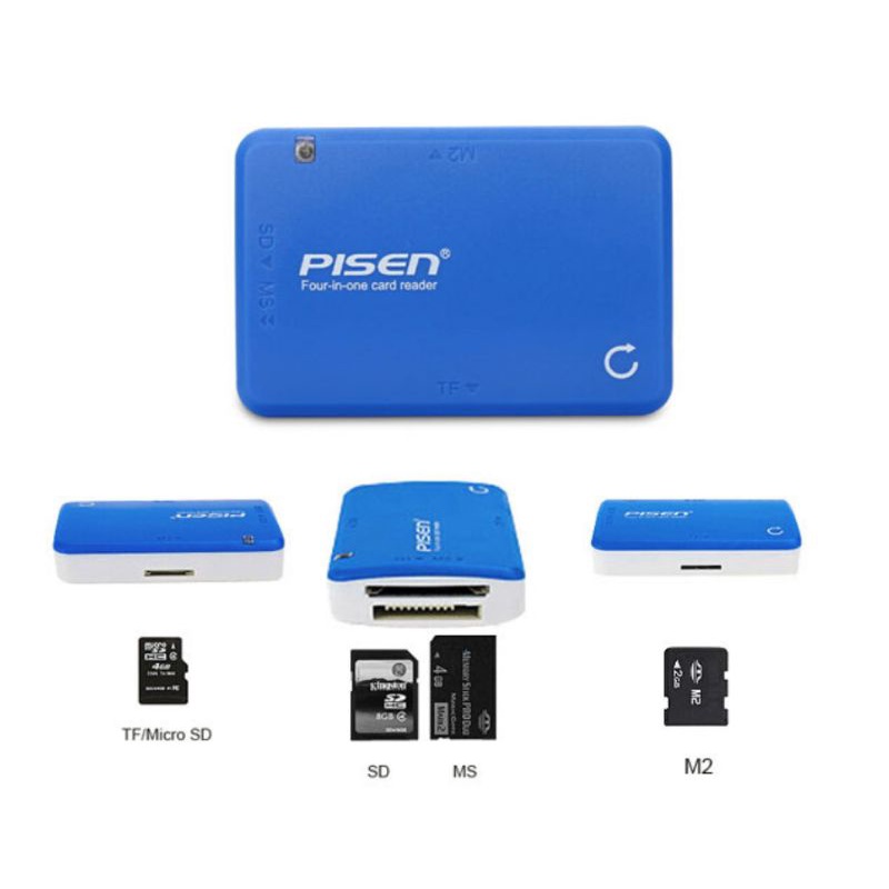 Đầu đọc thẻ nhớ Pisen 4 in 1 USB 2.0 BH 6 tháng