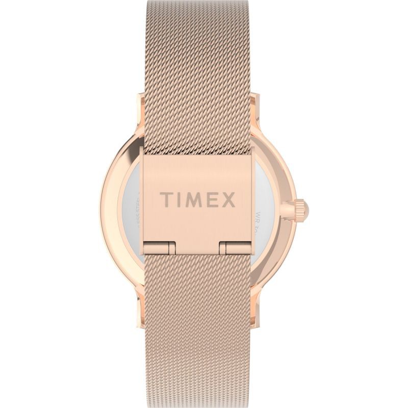 Đồng hồ Nữ Timex Full Bloom Steel Gold Rose White TW2U19000 - Chính Hãng